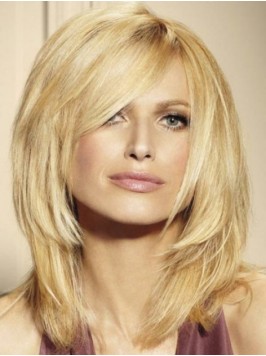 Hime Cut Blonde Capless Remy Human Hair Wigs