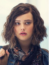 Hannah Baker Bob Style Medium Curly Hair Lace Front Wigs 10 Inches