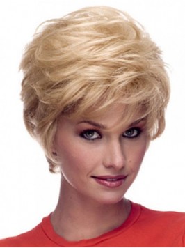 Brianna Blonde 100% Human Hair Capless Short Wigs ...