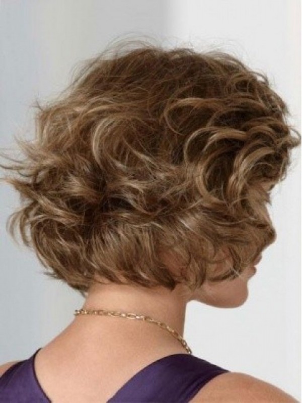 Layered Short Wavy Capless Human Hair Wigs With Bangs 10 Inches