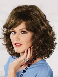 Bob Style Wavy Capless Remy Human Hair With Bangs 14 Inches