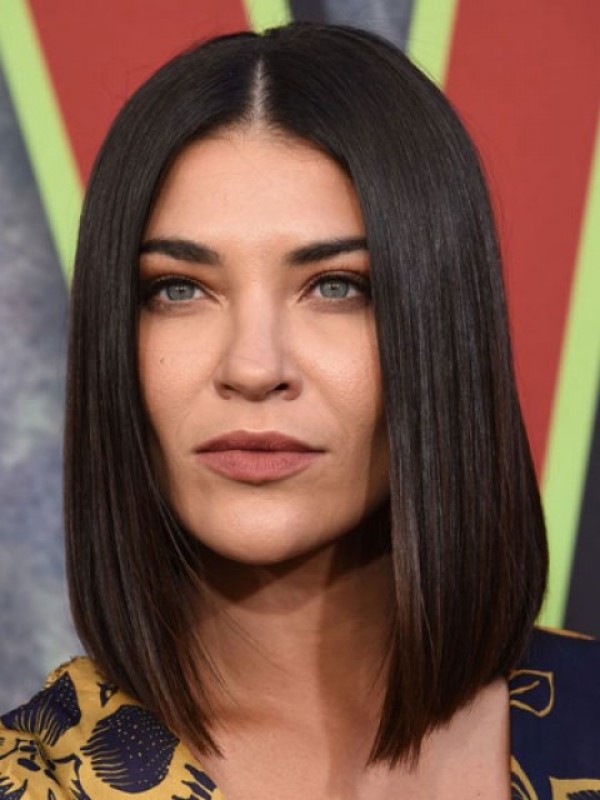 Jessica Szohr Central Parting Straight Lace Front Human Wigs 12 Inches