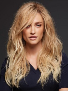 Blonde Long Wavy Lace Front Remy Human Hair Wigs W...