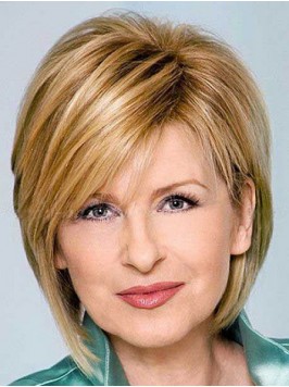 Blonde Short Straight Capless Human Hair Wigs With...