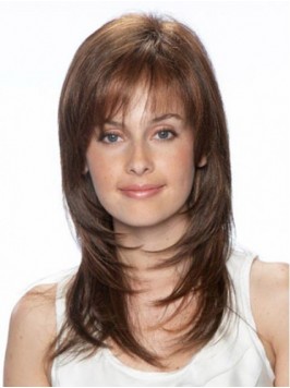 Layered Long Lace Front Remy Human Hair Wigs With ...