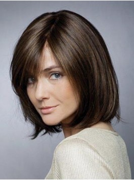 Bob Style Short Remy Human Hair Straight Capless W...