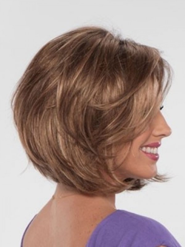 Short Central Parting Capless Remy Human Hair Straight Wigs 10 Inches