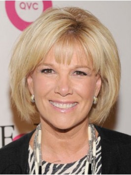 Joan Lunden Bob Style Straight Blonde Capless Huma...