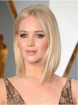 Jennifer Lawrence Bob Style Blonde Short Straight ...