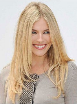Central Parting Blonde Long Straight Human Hair Ca...