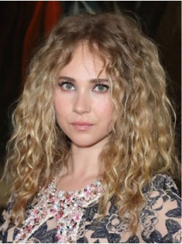 Light Brown Central Parting Long Curly Lace Front ...
