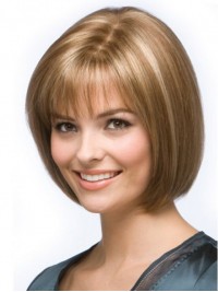 Easy Blonde Straight Chin Length Wigs