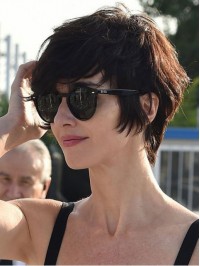 Short Wavy Human Wigs