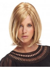 Short Blonde Straight Human Wigs