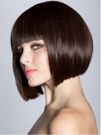 Straight Bob Wigs With Full Fringe