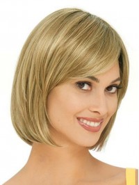 Short Blonde Straight Bob Wigs