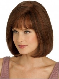 Medium Full Lace Straight Human Wigs