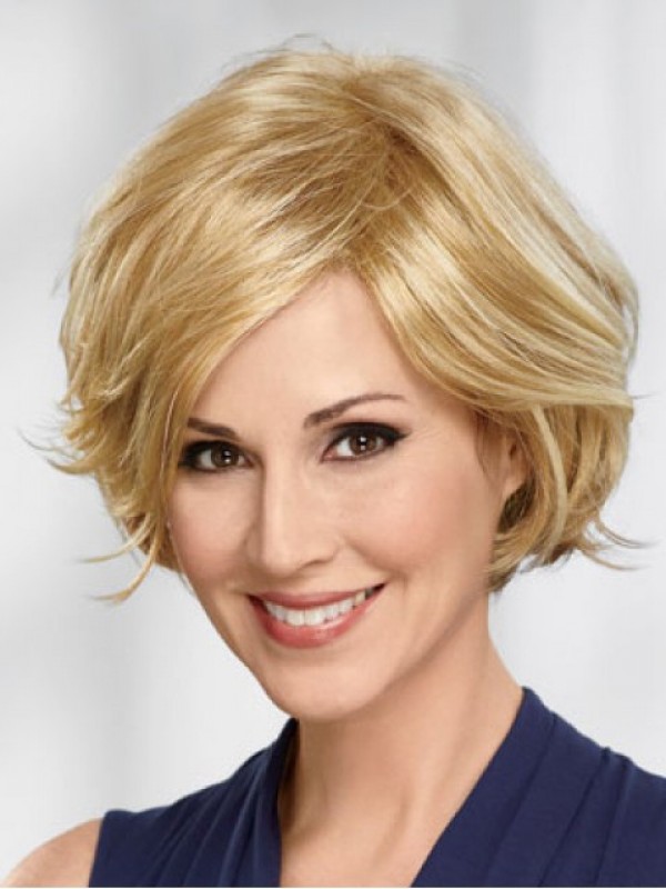 Short Wavy Human Wigs