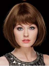 Popular Straight Capless Human Hair Wigs 12 Inches