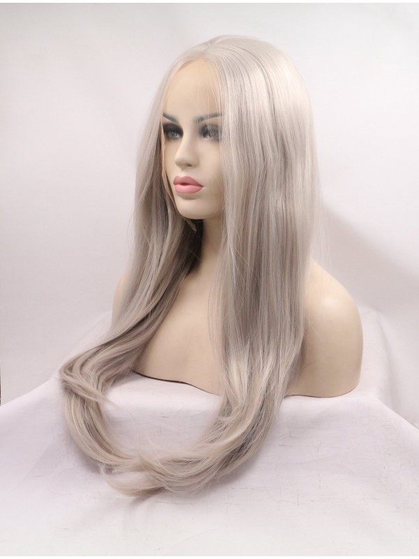 28" Lace Front  Straight Synthetic Wigs