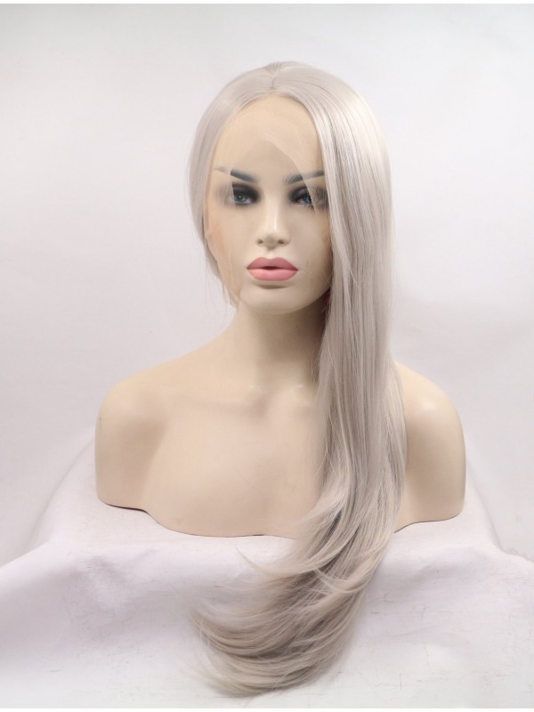 28" Lace Front  Straight Synthetic Wigs