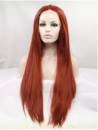 Long Ombre Lace Front Layered Straight Synthetic Wigs