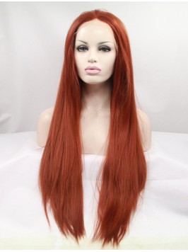 Long Ombre Lace Front Layered Straight Synthetic W...