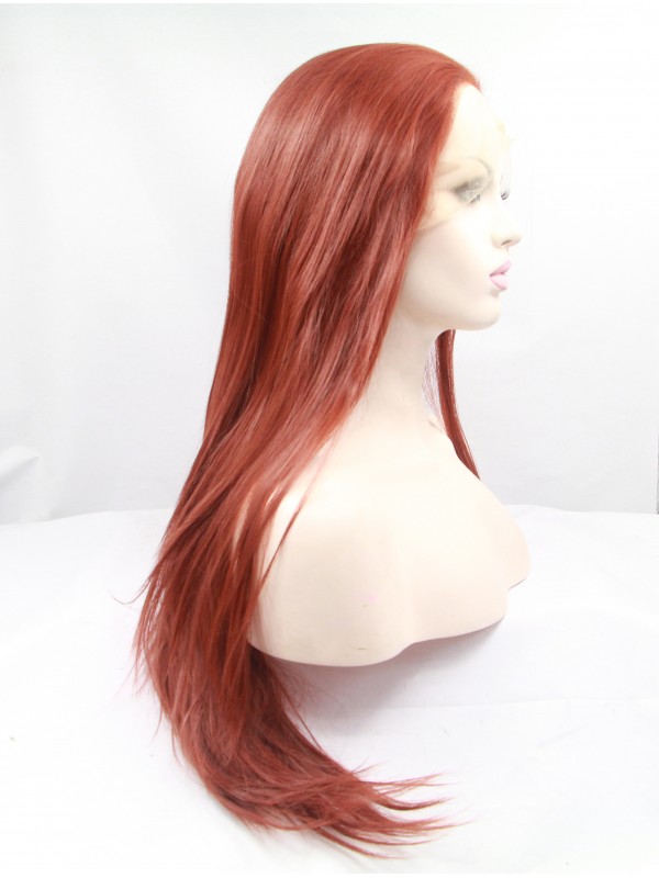 Long Ombre Lace Front Layered Straight Synthetic Wigs