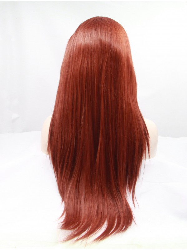 Long Ombre Lace Front Layered Straight Synthetic Wigs