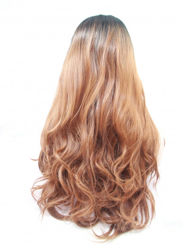 30" Ombre Lace Front Curly Synthetic Wigs