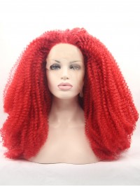 Wavy Red  Synthetic Lace Front Wigs