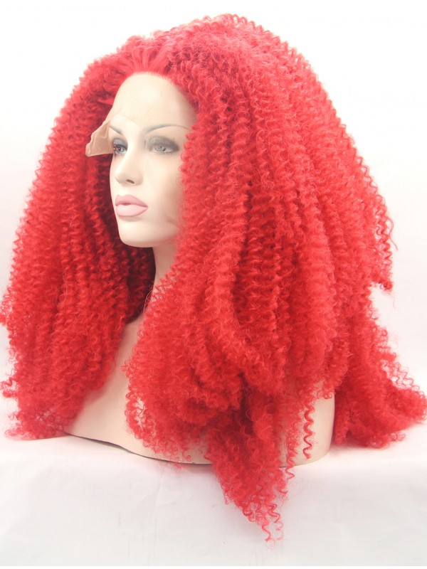 Wavy Red  Synthetic Lace Front Wigs