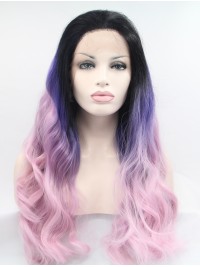 32" Wavy Ombre Synthetic Lace Front Wigs