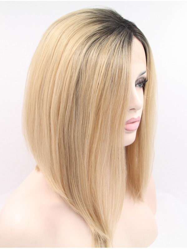 Long Wavy Blonde Lace Front Wigs