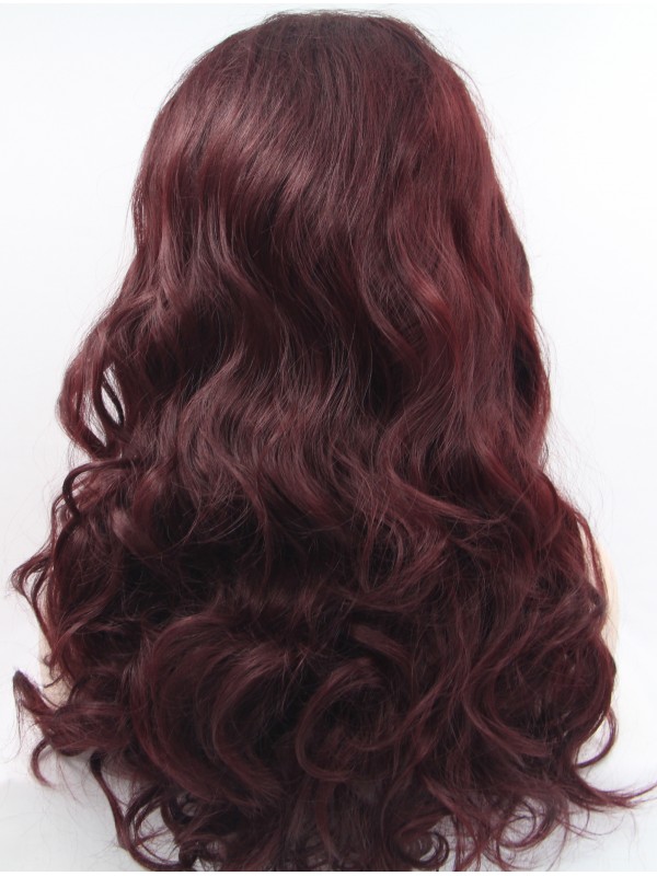 Lace Front 18" Curly Auburn  Synthetic Wigs