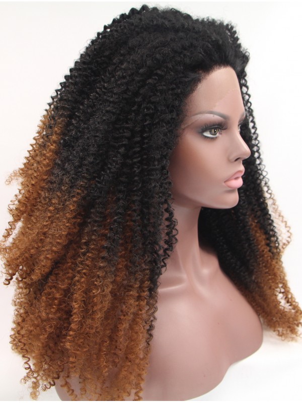 28" Kinky Braun  Synthetic Lace Front Wigs