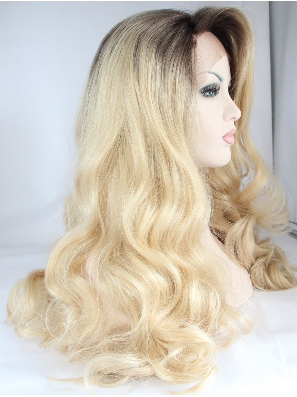 26" Curly Ombre  Lace Front Synthetic Wigs