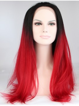 30" Straight Ombre Synthetic Lace Front Wigs