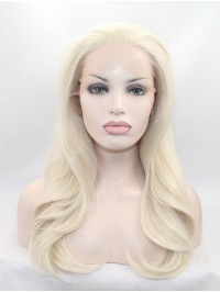 30" Wavy Blonde Layered Lace Front Synthetic Wigs