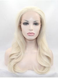 30" Wavy Blonde Layered Lace Front Synthetic Wigs