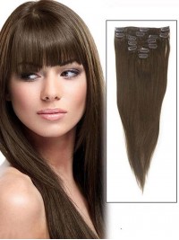 7 Piece Silky Straight Clip In Human Hair Extension