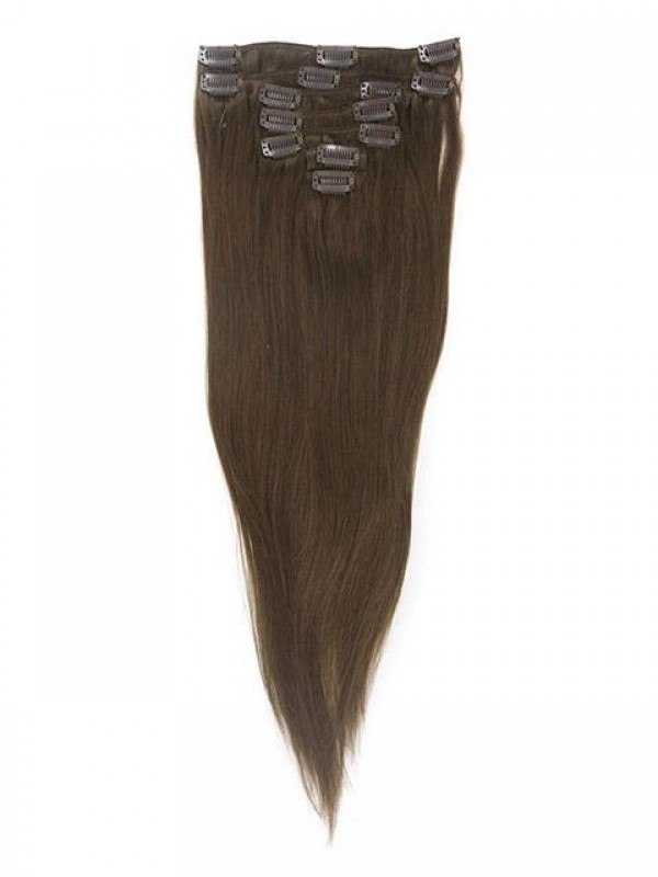 7 Piece Silky Straight Clip In Human Hair Extension