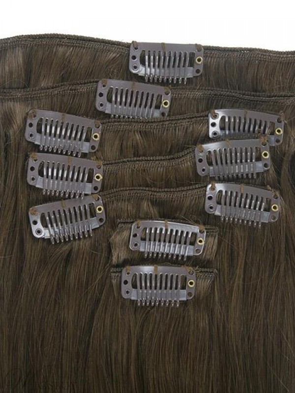 7 Piece Silky Straight Clip In Human Hair Extension