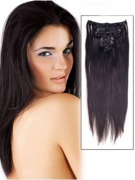 7 Pcs Clip In Human Hair Extensions Real Human Hai...