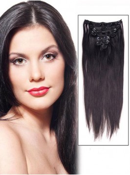 9 Piece Silky Straight Clip In Indian Remy Human H...