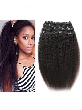 Clip In Brazilian Hair Extensions 7Pcs Clip In Hum...