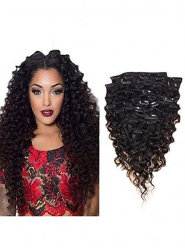 Clip In Human Hair Extensions Curly Human Hair Ext...
