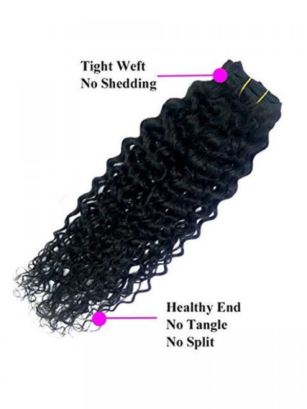 Doren Curly Clip In Human Hair Extensions Virgin Remy Hair