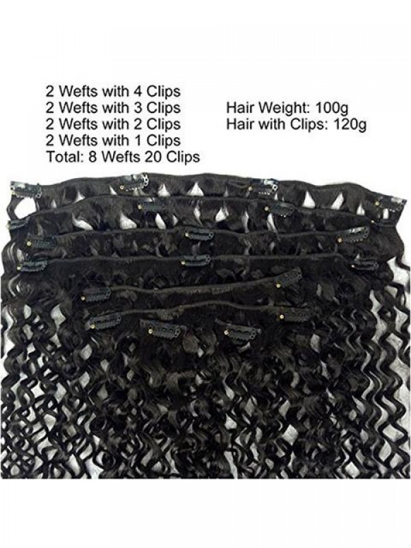 Doren Curly Clip In Human Hair Extensions Virgin Remy Hair