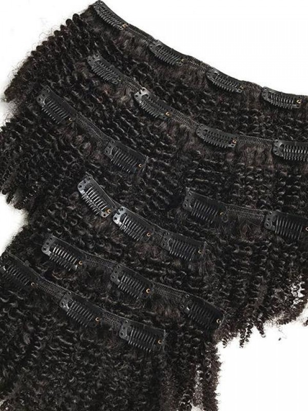 Kinkys Curly Clip In Hair Extensions Afro Kinkys Human Hair Woman